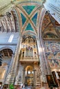 Orvieto Umbria Italy. The interior of the Cathedral. The organ pipe