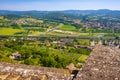 Orvieto, Italy - Panoramic view of lower Orvieto Scalo and Umbria region seen from historic old town of Orvieto Royalty Free Stock Photo