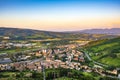 Orvieto, Italy - Panoramic view of lower Orvieto Scalo and Umbria region seen from historic old town of Orvieto