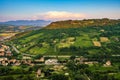 Orvieto, Italy - Panoramic view of lower Orvieto Scalo and Umbria region seen from historic old town of Orvieto Royalty Free Stock Photo