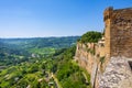 Orvieto, Italy - Panoramic view of old town defense walls and Umbria region seen from historic old town of Orvieto Royalty Free Stock Photo