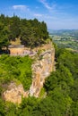 Orvieto, Italy - Panoramic view of old town defense walls and Umbria region seen from historic old town of Orvieto Royalty Free Stock Photo