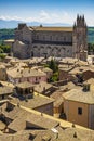 Orvieto, Italy - Panoramic view of Orvieto old town and Umbria region with Piazza Duomo square and Duomo di Orvieto cathedral