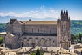 Orvieto, Italy - Panoramic view of Orvieto old town and Umbria region with Piazza Duomo square and Duomo di Orvieto cathedral
