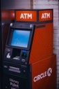 Orwell, Ohio, USA - 2-4-22: An ATM at the local Circle K Royalty Free Stock Photo