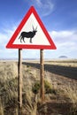Oryx road sign Royalty Free Stock Photo