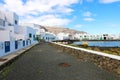 Orzola village with white houses in Lanzarote, Canary Islands, Spain