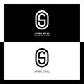 OS initial letters linked elegant logo. letter O and S pattern design monogram
