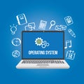 Os operating system software computer laptop screen gear icon