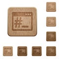 OS root terminal wooden buttons Royalty Free Stock Photo