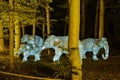 Osabrueck, Germany - 09 19 2020: Illuminated Sculpture