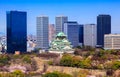 Osaka castle in cherry blossom season, Osaka, Japan Royalty Free Stock Photo