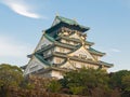 Osaka Castle at dusk