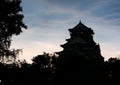 Osaka castle on dusk, Osaka, Japan 3 Royalty Free Stock Photo