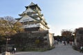 Osaka castle in the evening Osaka, Japan