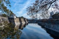 View at the moat around Osaka Castle Royalty Free Stock Photo