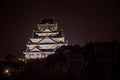 Osaka Castle night illumination the greatest light show in osaka Royalty Free Stock Photo