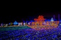 Osaka Castle night illumination the greatest light show in osaka Royalty Free Stock Photo