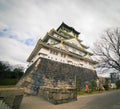 Osaka Castle view from the base Royalty Free Stock Photo