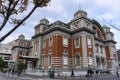 Osaka City Central Public Hall in Nakanoshima, Osaka, Japan. Medium Shot, Eye Level View