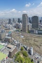 Osaka city skyline, Japan Royalty Free Stock Photo