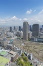 Osaka city skyline, Japan Royalty Free Stock Photo