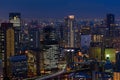 Osaka city skyline at the landmark Umeda District Royalty Free Stock Photo