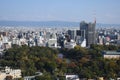 Osaka cityscape buildings and skyscrappers on a blue sky day, Japan