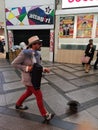 Osaka dontonbori busker Royalty Free Stock Photo