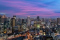 Osaka downtown city skyline at the landmark Umeda District in Os