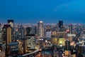 Osaka downtown city skyline at the landmark Umeda District in Os