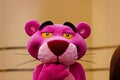 Pink panther during character greeting