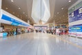 Osaka, Japan - Apr 16, 2019 : Train ticket office Nankai and JR West at Kansai international airport station Osaka, Japan