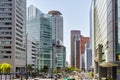 Street view with high-rise buildings in Umeda, Osaka, Japan Royalty Free Stock Photo