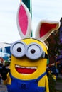 Close up of HAPPY MINION statue