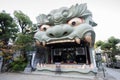 Namba Yasaka Shrine with Ema-Den Lion shaped hall in Osaka, Japan