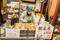 Japanese female trader and her Japanese snack 