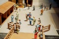 Miniature models and toys in activities and daily life of ancient Japanese people Royalty Free Stock Photo