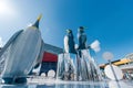 Penguin sculptures at Osaka Aquarium Kaiyukan, Japan