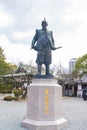 Toyotomi Hideyoshi statue at Hokoku Shrine in Osaka, Japan Royalty Free Stock Photo