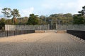 Gate of the Mausoleum of Emperor Nintoku Daisen Kofun in Sakai, Osaka, Japan. It is part of UNESCO