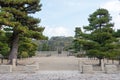 Gate of the Mausoleum of Emperor Nintoku Daisen Kofun in Sakai, Osaka, Japan. It is part of UNESCO