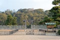 Gate of the Mausoleum of Emperor Nintoku Daisen Kofun in Sakai, Osaka, Japan. It is part of UNESCO