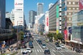 Osaka, Japan - Jan 03 2022- Cityscape near Osaka Station in Umeda, Kita-ku, Osaka, Japan Royalty Free Stock Photo