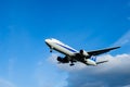 Osaka, Japan - 22 January, 2016 - An All Nippon Airways ANA Boeing 767 landing at Itami Airport, Osaka, Japan