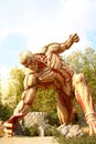 Life-size armor giant statue, from `Attack on Titan`Shingeki no Kyojin, Universal Studios Japan