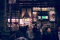 OSAKA , JAPAN - January 17, 2018 : People shopping at Hankyu Higashi-dori shopping street, Osaka.