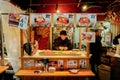Japanese chef cooking fresh and raw sea foods Sushi and Sashimi for sale