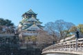 Osaka Castle in Osaka, Japan. a famous historic site Royalty Free Stock Photo