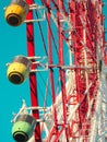 OSAKA, JAPAN - March 28, 2018 Redhorse Osaka Wheel, EXPOCITY, and amusement park Osaka Monorail viewed from Expo `70 Commemoration Royalty Free Stock Photo